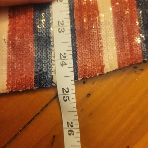 ZARA Sequined Lace Neckline Spaghetti Strap Blouse - Blue/Red/Black/Cream - Sz M - Picture 13 of 14